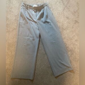 Gray Wide-Leg Trousers